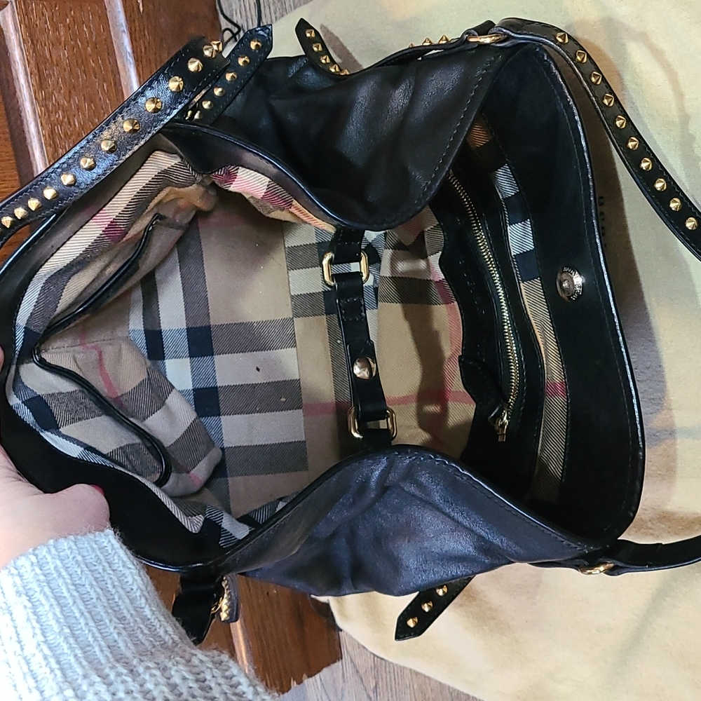 Burberry Lambskin Bridle Studs Small Canterbury Tote Black - Picture 8 of 12